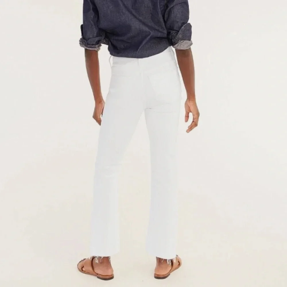 J.Crew Billie Demi Boot Crop Jean White